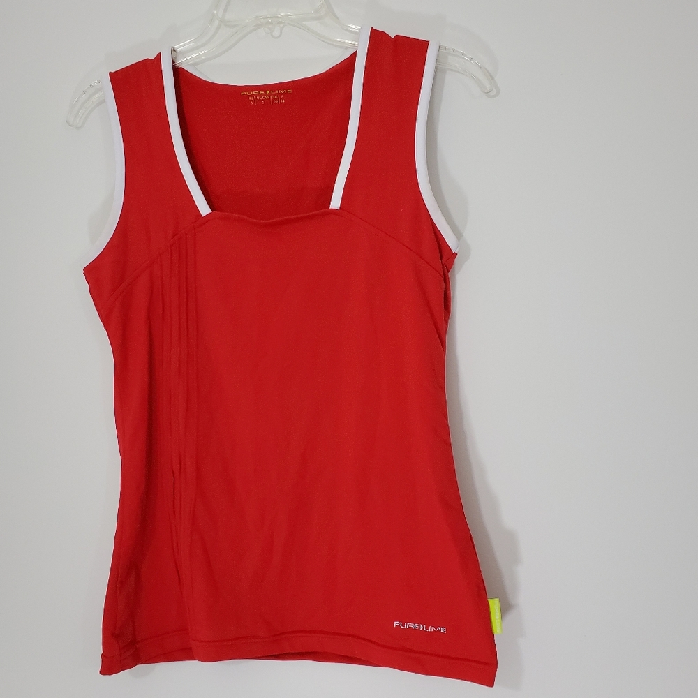 Pure Lime Red Athletic Top size small